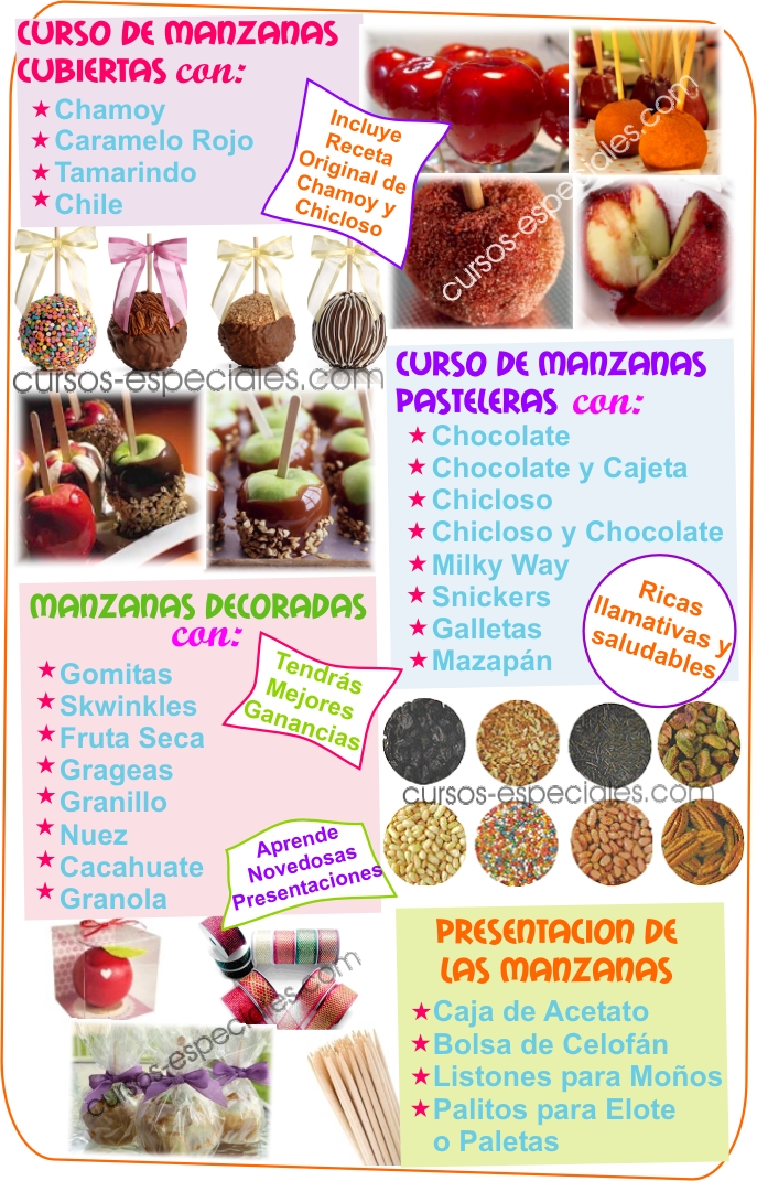 Video Curso Manzanas Cubiertas - con Chamoy, Chocolate -